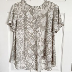 Boutique | High Low Snake Print Top Shirt